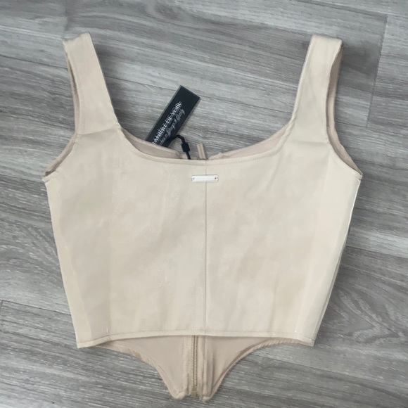 NWT Corset Top- Beige Leather from Manière de Voir - Picture 6 of 8